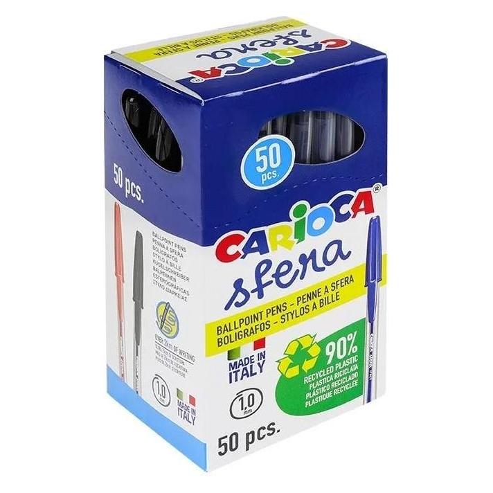 Carioca Packung mit 50 Eco Kugelschreibern 1mm (50x) (39813276)