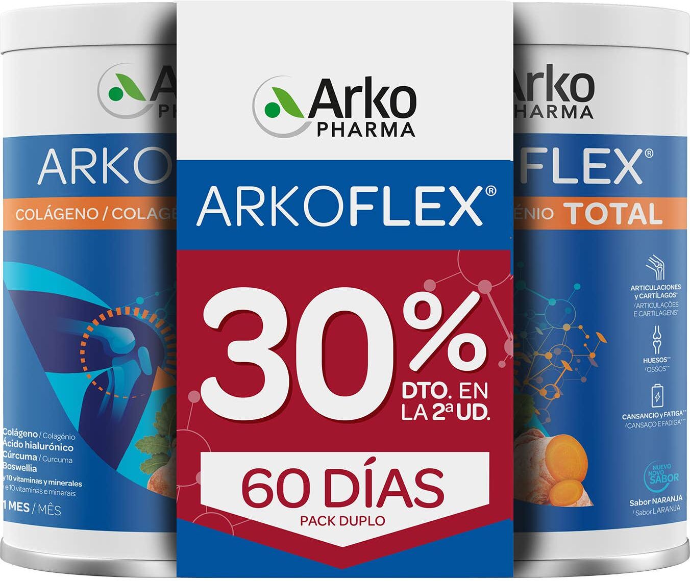Arkopharma Arkoflex Colágeno Total sabor Naranja 2x390g