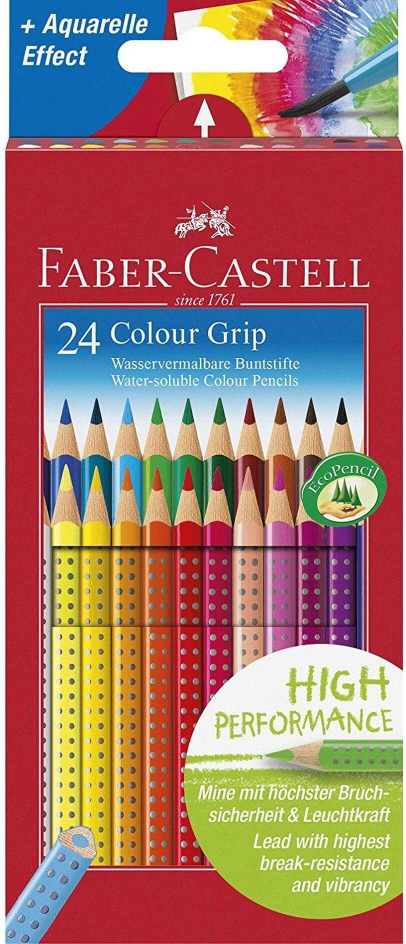 Buntstift FABER-CASTELL "COLOUR GRI", bunt, Stifte, Buntstift bunt Einheitsgröße