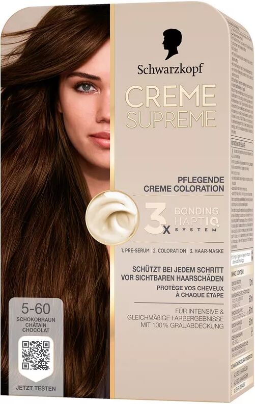 Creme Supreme - Coloration 5-60 Schokobraun, 1 Stück, - Schokobraun