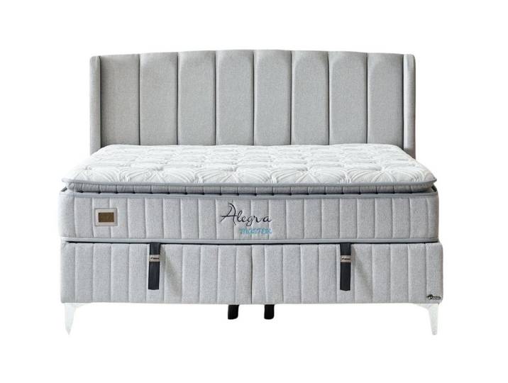 Villa Möbel Boxspringbett Alegra Master (Bett (ohne Matratze), Liegefläche 180x200), Bettkasten mit XXL Stauraum und Gasdruckfedern für einfache Handhabung