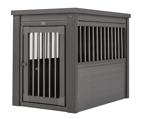 New Age Pet ecoFLEX Huisdierenkrat en Bijzettafel, Grijs, Klein