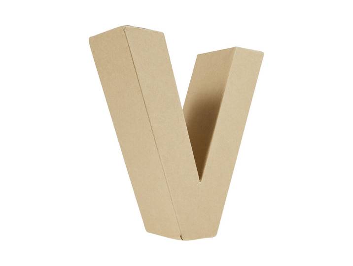 Glorex Karton-Buchstabe V 17.5 × 13 × 5.5 cm