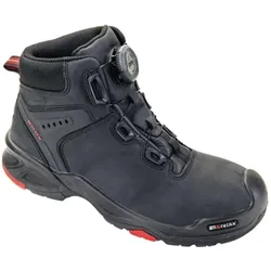 Baak, Sicherheitsschuhe, Sicherheitsstiefel Braxton Grösse 42 schwarz/rot S3 SRC HRO EN ISO 20345 Rindleder (S3, 42)