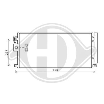 DIEDERICHS Kondensator, Klimaanlage DCC1744 für Opel CHEVROLET