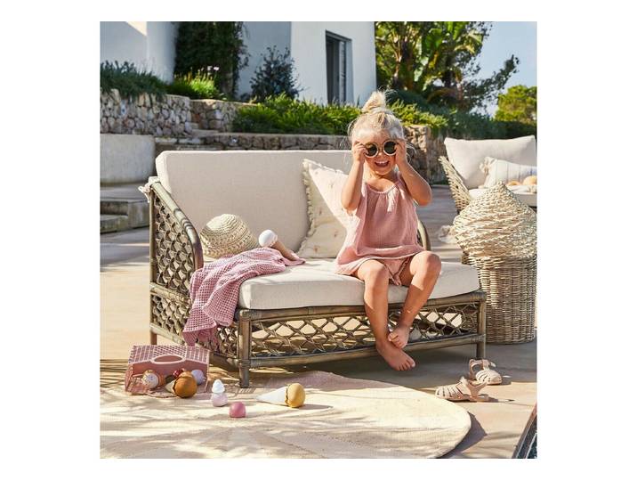 Mirabeau Kindersofa Kinderliegestuhl Snuggleberry braun/grau