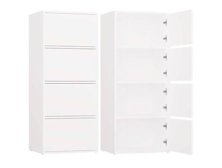 3xE Living Kommode 50 cm, Push-to-Open, Weiß, 50 x 40 x 119 cm