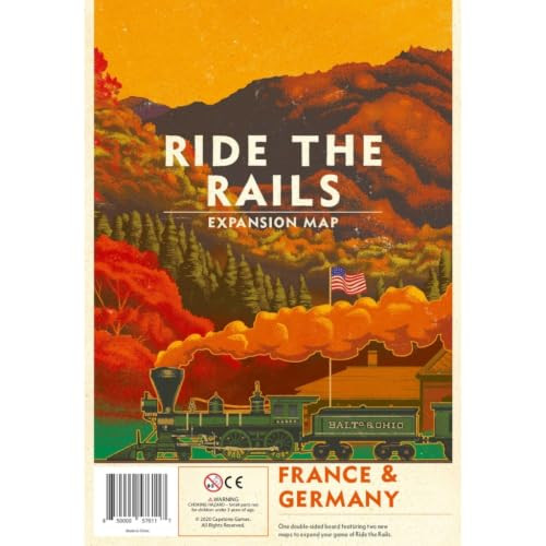 Capstone Games Ride the Rails Frankrijk & Duitsland uitbreiding met dubbelzijdige spelkaart