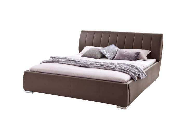 Bett Camillo braun Kunstleder 180 x 200 cm