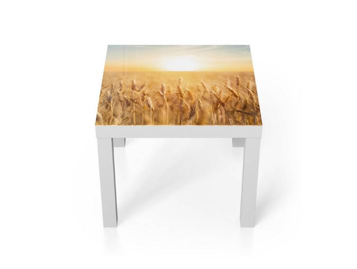 DEQORI Couchtisch 'Goldene Ernte', Glas Beistelltisch Glastisch modern