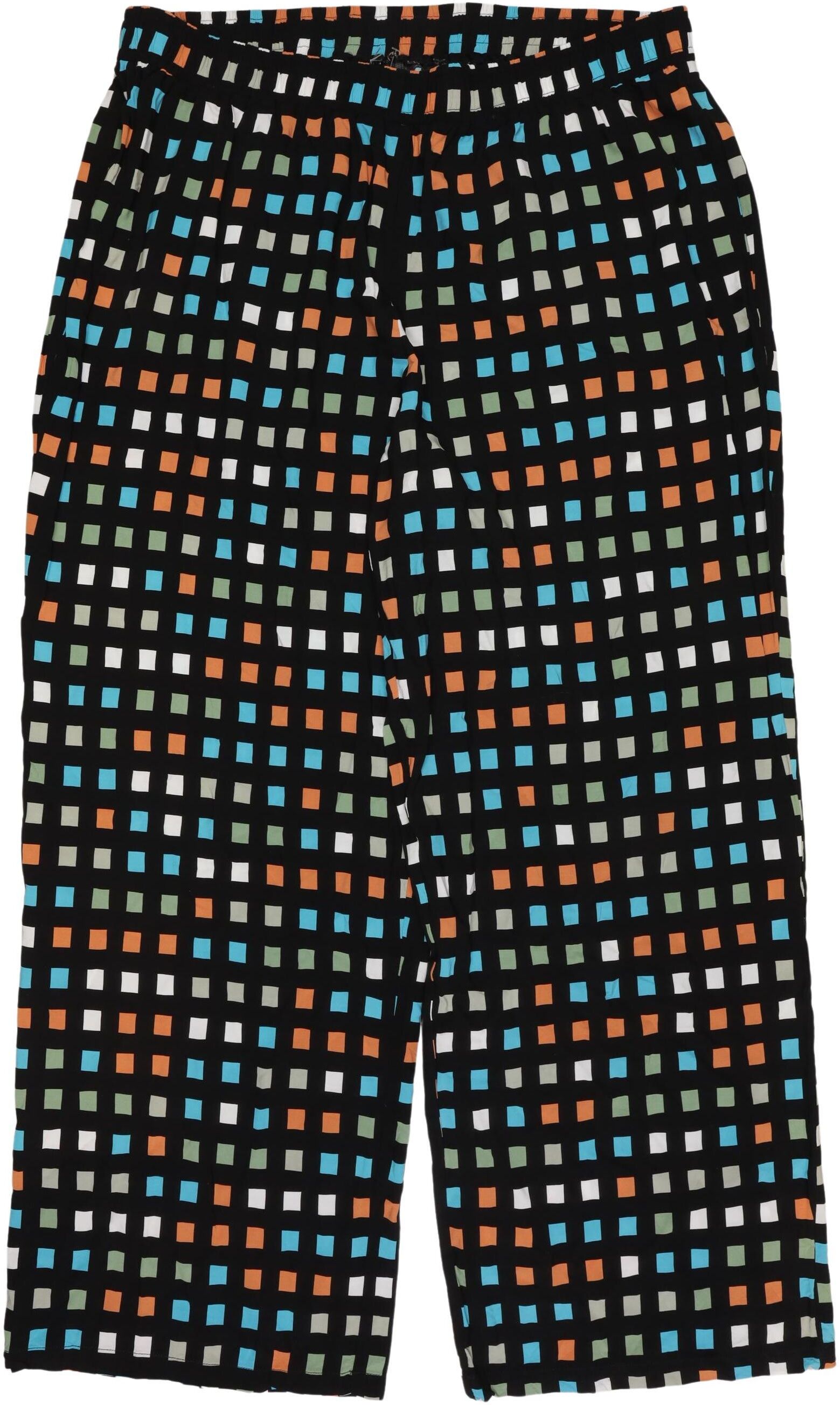 Ulla Popken Damen Stoffhose, Mehrfarbig, Gr. W38, Viskose - Second Hand