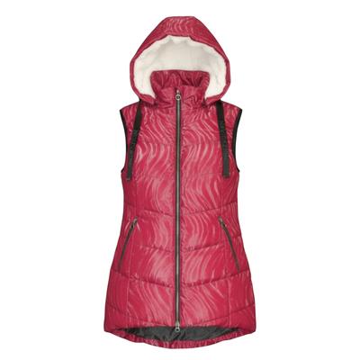 Funktionsweste NAVIGAZIONE "NAVIGAZIONE Weste", Damen, Gr. 50, rot (glühwein), Westen Funktionsweste, Kapuze mit Teddy-Futter
