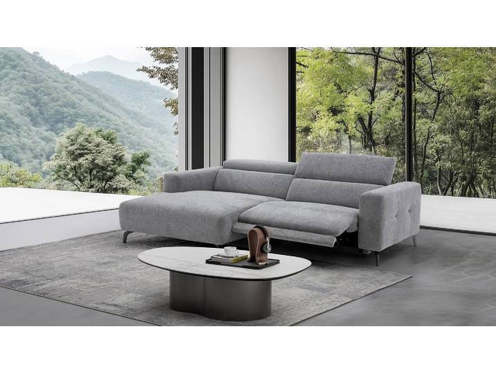 Ecksofa Easy mit motorischer Relaxfunktion in Stoff