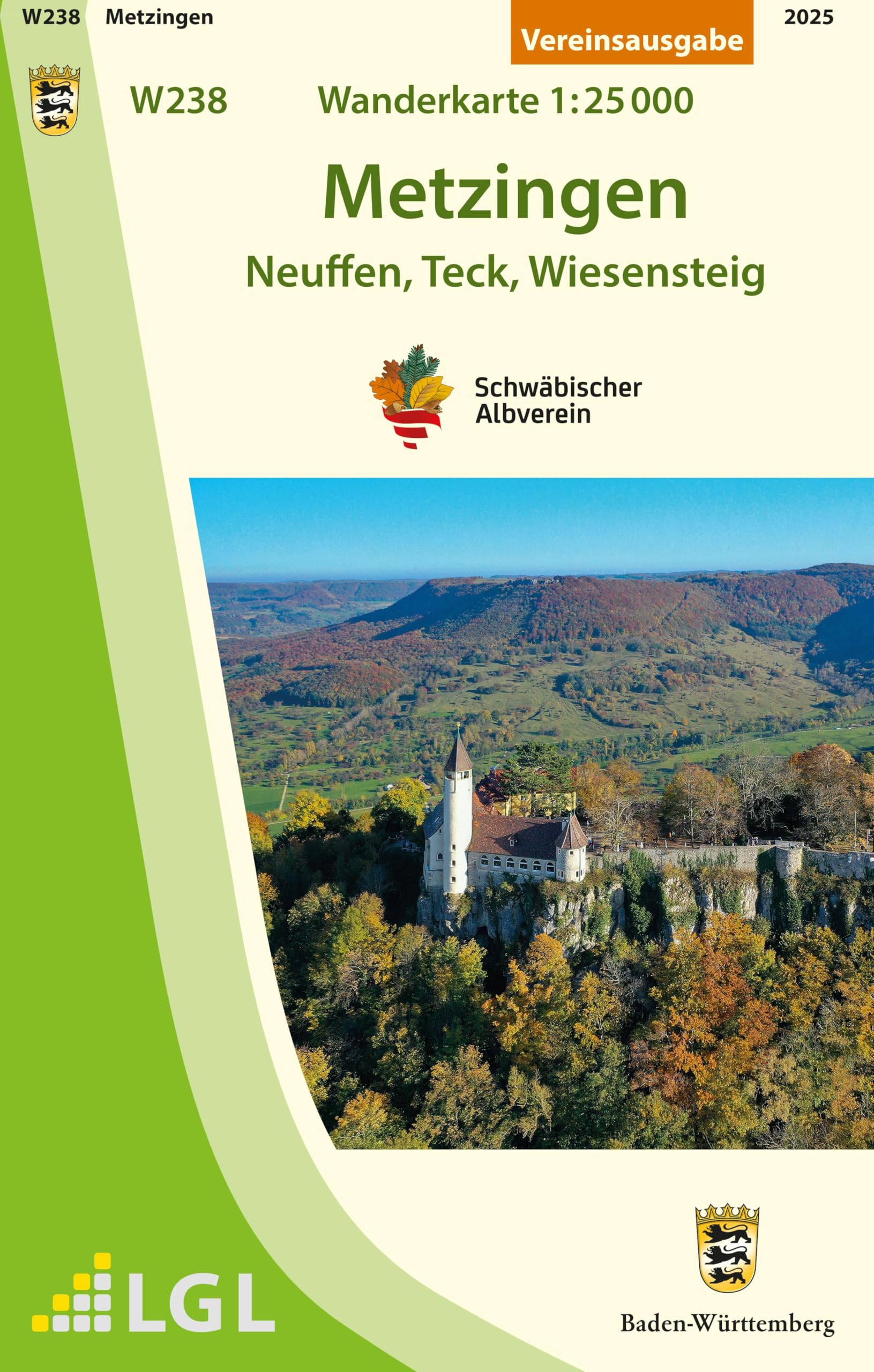 W238 Metzingen - Neuffen, Teck, Wiesensteig: Wanderkarte 1:25.000 (Wanderkarten 1:25 000) - Preis vom 11.10.2026 03:10:56 h