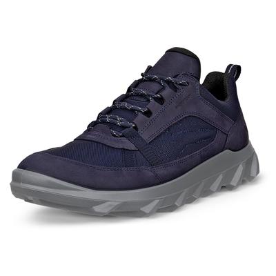 Sneaker ECCO "Mx Low wp", Herren, Gr. 44, Textil, blau (dunkelblau), Leder, Textil, Schuhe Sneaker, Schnürschuh, Freizeitschuh mit BREATHRU Konzept, waterproof