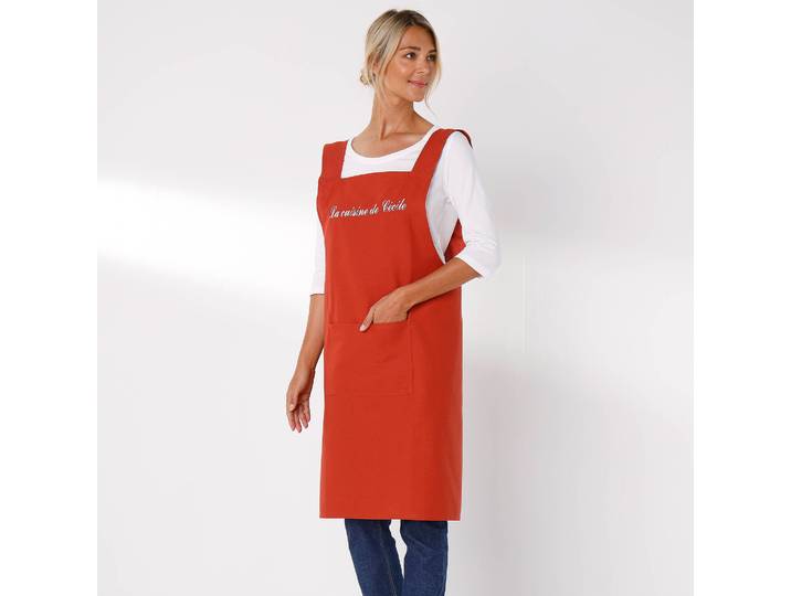 Tablier de cuisine japonais coton uni personnalisé - Blancheporte