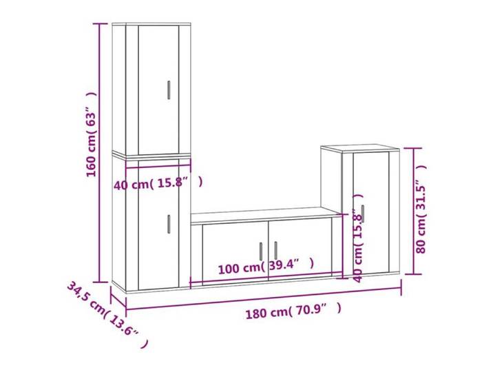 NEUF Armoires TV - Blanc Set de meubles TV 4 pcs - pour maison - Blanc - Bois d'ingénierie TT862