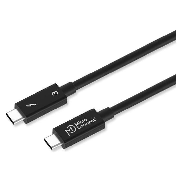 MicroConnect Thunderbolt 3 Cable, 2M (2 m, Thunderbolt 3, USB 3.2 Gen 2, 100 W) (TB3020)