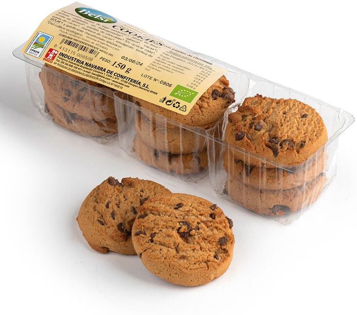 Belsi Cookies con Pepitas de Chocolate Ecológicas Sin Gluten 150g