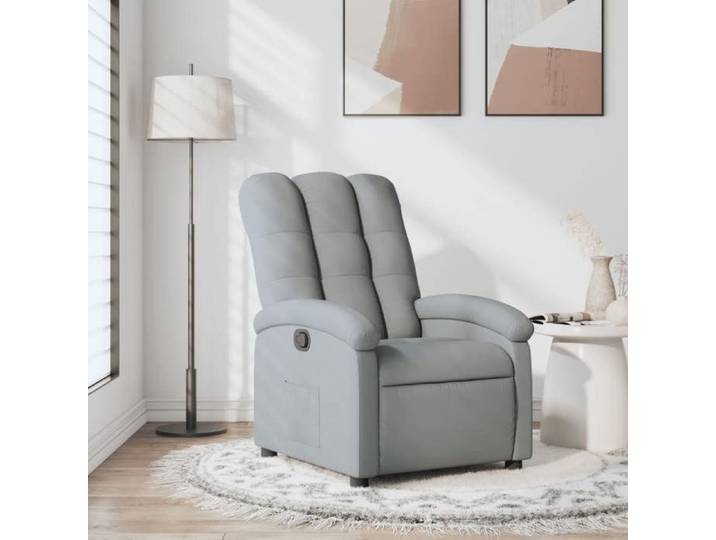 Fauteuil salon Fauteuil inclinable - VIDAXL - Gris clair Tissu 70x93x101 cm CC9076041