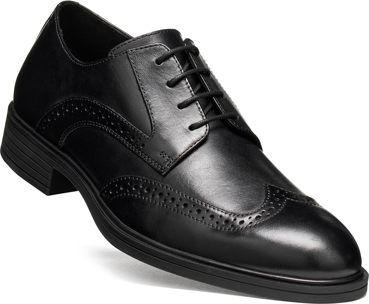 Schnürschuh GEOX "U THORIAN", Herren, Gr. 46, Synthetik Textil, schwarz, Nappaleder, Schuhe Schnürschuh, Abendschuh, Businesschuh mit Geox Spezial Membrane und Lyralochung