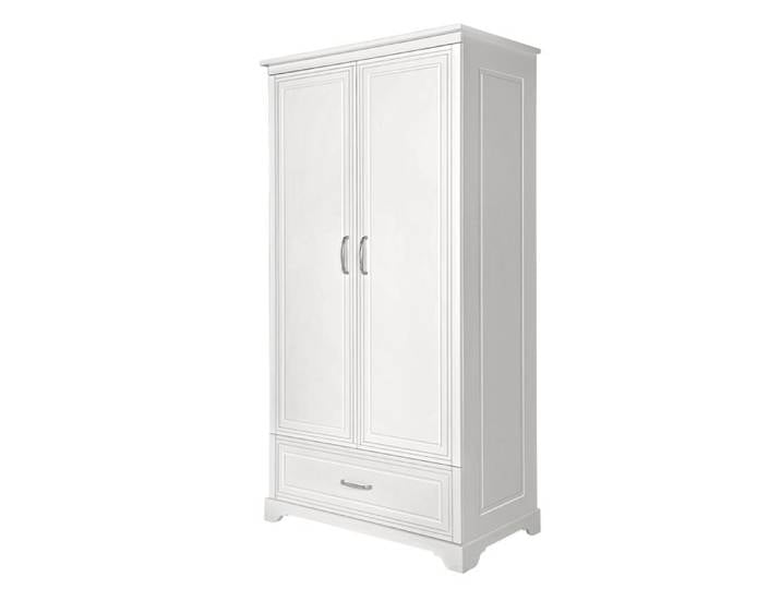 Armoire 2 portes 1 tiroir Novelies - Melody - 98 x 53 x 180cm - Blanc