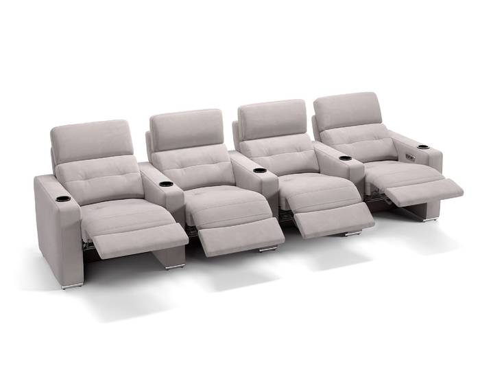 Stoff 4-Sitzer Couch BARI Relaxcouch Relaxsofa