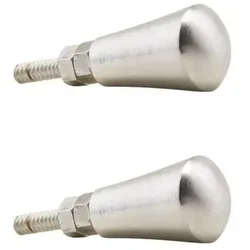 House Doctor Griff Knop 2er Set, Länge 2,5 cm, ∅ 2 cm, silber