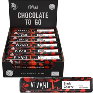 Vivani Schokoriegel Black Cherry, BIO, 630g, je 35g, 18 Riegel