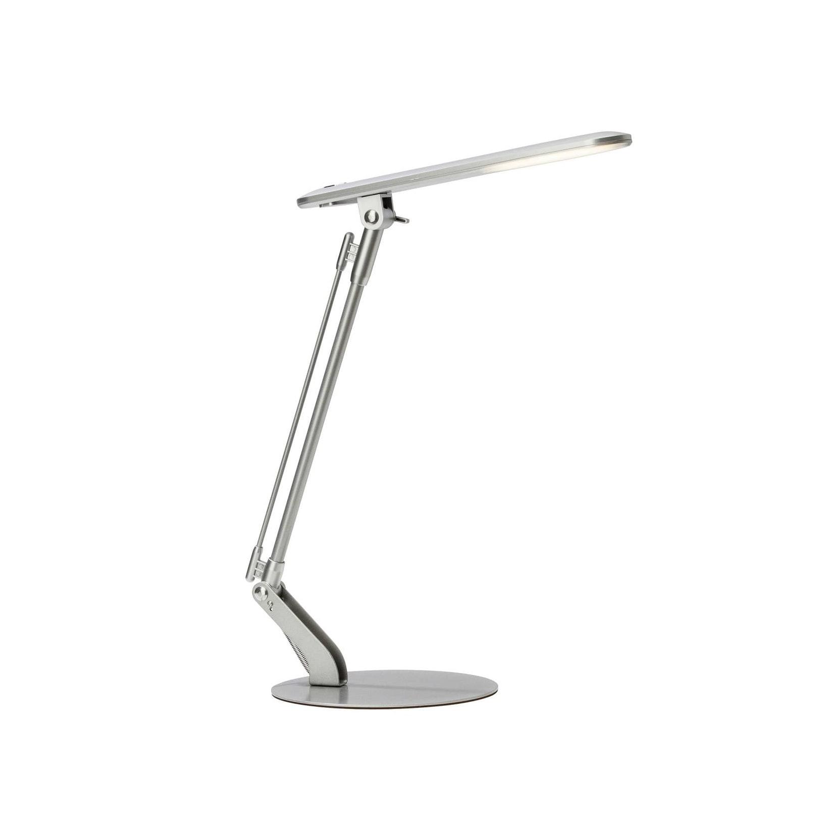 BRILLIANT Lampe Brendan LED Schreibtischleuchte titan 1x 6W LED integriert (SMD) , (680lm , 4100K) Druckschalter am Kopf