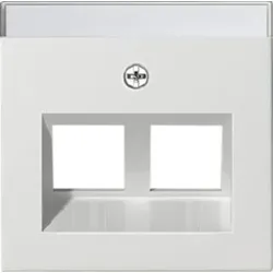 Gira Abdeckung-BSF Modular Jack 30° 2-fach System 55 Reinweiss matt 264027