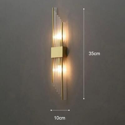 Useful Little Things Luxury Gold LED Wall Sconce Lamp For Bedroom, Living Room, And Staircases b 13.78 In Gold warm White (2700 3500k)