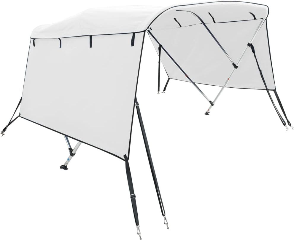 vidaXL Toit bimini à 3 arceaux parois latérales 183x(170-182)x137 cm