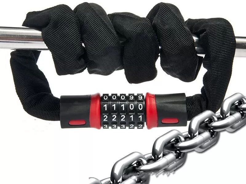INF Antivol à chaîne à combinaison pour vélo S