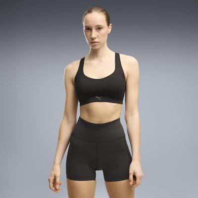 Sport-BH PUMA "PWRMODE BRA - HIGH", Damen, Gr. XL, N-Gr, schwarz (puma schwarz), Interlock, Obermaterial: 71% Polyester, 29% Elasthan, schmal, BHs Sport-BH, schmale Passform, für Fitness-Training, sportlicher Stil
