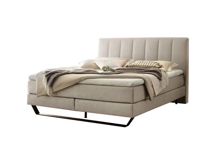 Hasena Boxspringbett Ambra sand Stoff 200 x 200 cm