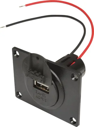 ProCar Power USB Einbausteckdose mit Montageplatte und Deckel Belastbarkeit Strom max.=3A Passend für (Details) USB-A Steckdose