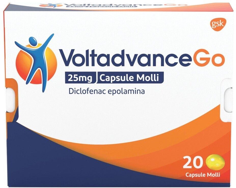 Haleon VoltadvanceGo 25mg 20 capsule molli
