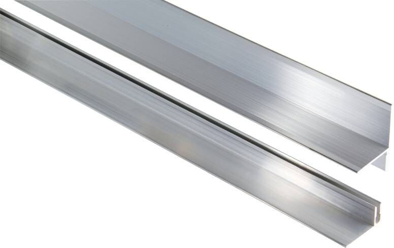 Kovalex Wandabschluss Aluminium 250 x 4 x 4 cm silber inkl. Befestigung