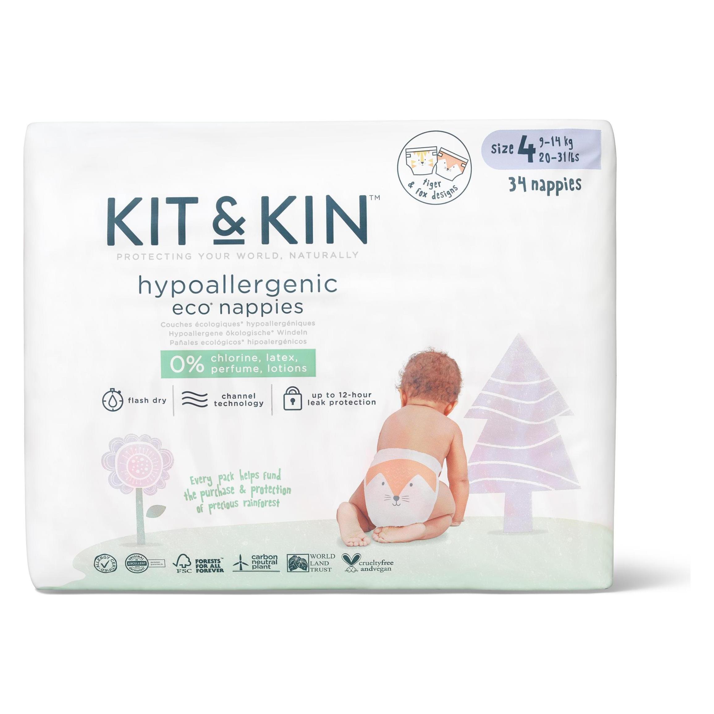 Kit & Kin Nappies (Gr. 4, Tragepack, 34 Stk.) (KKS4NAPPIESFT)