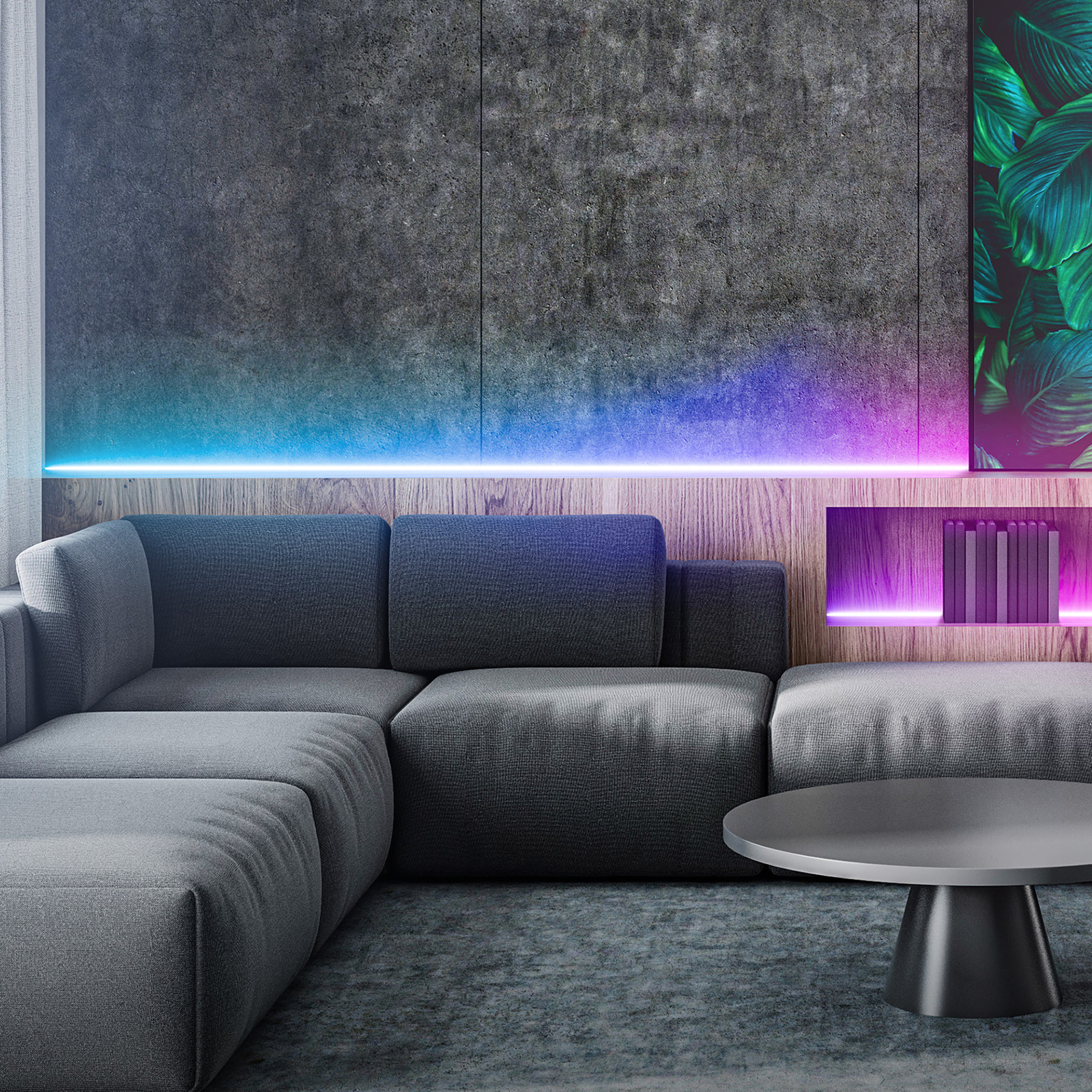 home24 LED-lichtsnoer Magic wit/wit