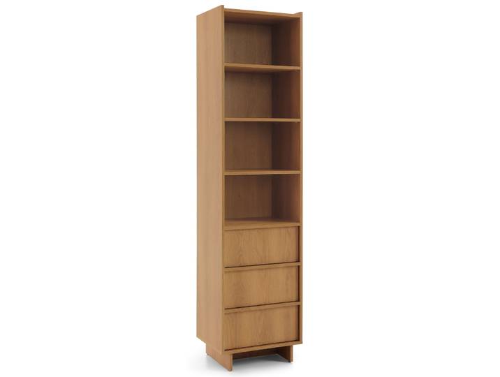 Yasumi Regal mit drei Schubladen und Regalen, 50 cm,