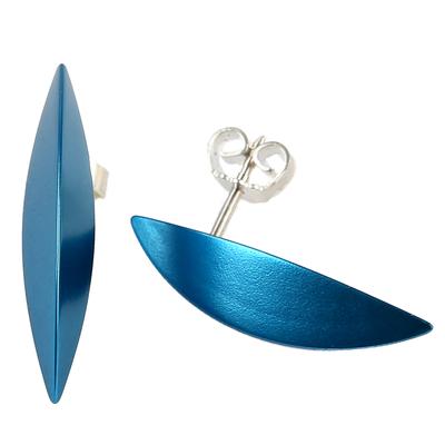 Paar Ohrstecker DEMARIE "eloxiertes Aluminium", Damen, Gr. one-size, Metall, blau (hellblau), Ohrringe