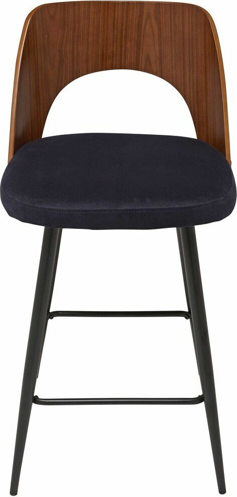 Signature Austin Barkruk in blauw fluweel
