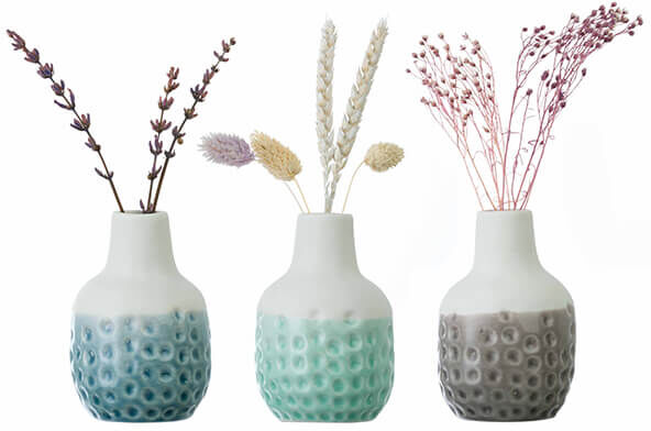 Burgon & Ball Dotty Mini Vase Trio