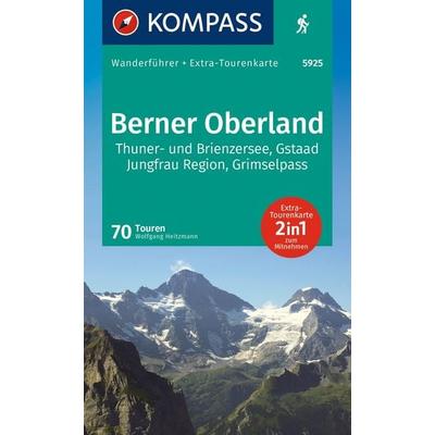 KOMPASS Wanderführer Berner Oberland, 70 Touren mit Extra-Tourenkarte, Taschenbuch von Wolfgang Heitzmann, KOMPASS Freytag & Berndt, 978-3-99154-083-0