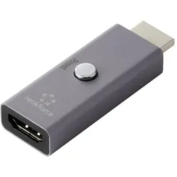 Renkforce HDMI 8K 60Hz EDID Emulator Aluminum shell Gold plated plug DisplayPor, Video Adapter, Grau