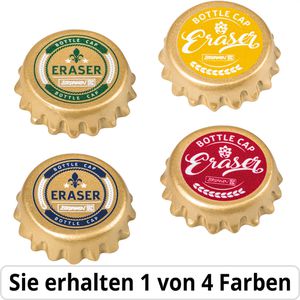 Brunnen Radiergummi 3D Kronkorken, für Bleistifte, sortiert, aus Kunststoff