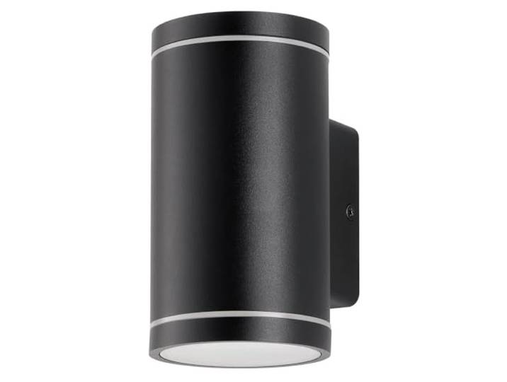 Lindby LED Smart Home Wandleuchte außen Valtin dimmbar (Modern) in Schwarz aus Edelstahl, Wandlampe Licht nach oben & unten