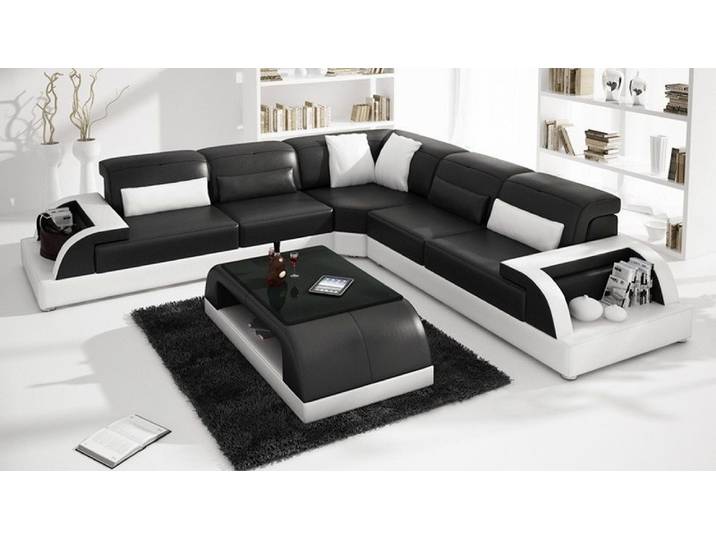 JVmoebel Ecksofa Elegante rote Leder-Couch mit verstellbaren Funktionen, Made in Europa